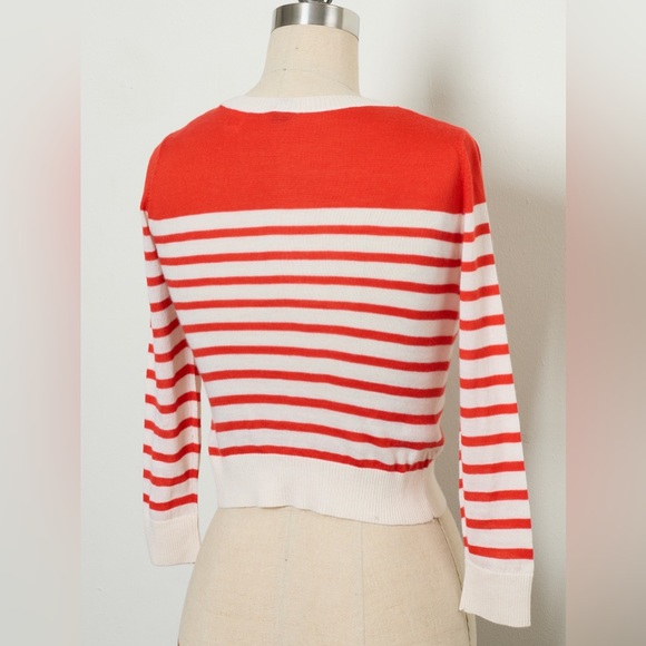 Three-Quarter Sleeve Open-Front Cropped Cardigan 100% Cashmere[NEW] - Picture 5 of 6